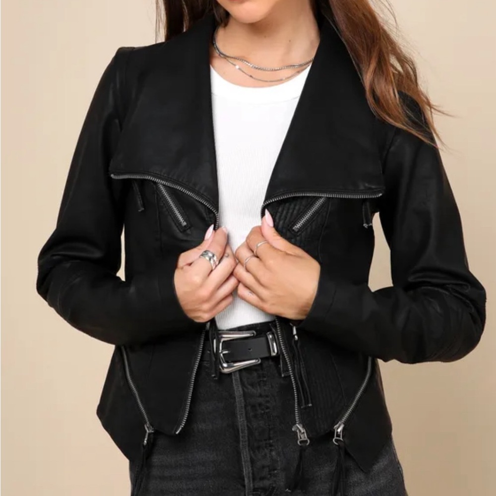 Lulus Vegan Black Leather Jacket